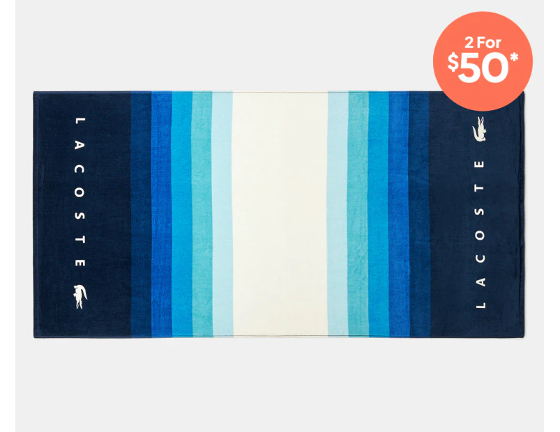 Lacoste St Martin Beach Towel - Navy