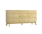 Artiss 9 Chest of Drawers Tallboy Cabinet - XAVI Pine