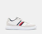 Tommy Hilfiger Men's Lightweight Leather Mix Cupsole Sneakers - White/Multi