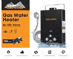 SAN HIMA Portable Gas Hot Water Heater System Caravan Outdoor Camping Shower 8L