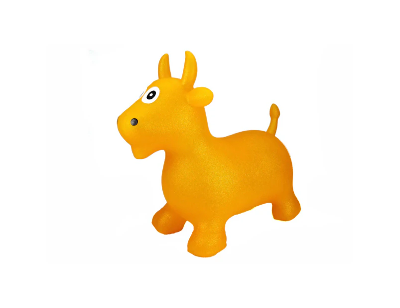 Kaper Kidz Bouncy Rider Moovie The Golden Glitter Cow Ride On Bouncer Toy 12m+