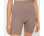 Target Active Seamfree Ribbed Bike Shorts - Brown