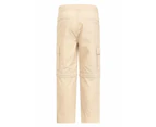 Mountain Warehouse Kids Zip Off Trousers Convertible Shorts Walking Boys Girls - Beige