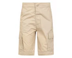Mountain Warehouse Kids Zip Off Trousers Convertible Shorts Walking Boys Girls - Beige