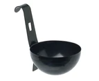 Cuisena Non-Stick Egg Poacher Kitchen Cooking Utensil Cooker Cup w/ Hook Black
