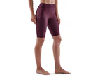 Skins Compression Series 3 Womens Half Tights Activewear/Gym/Training Burgundy - Burgundy