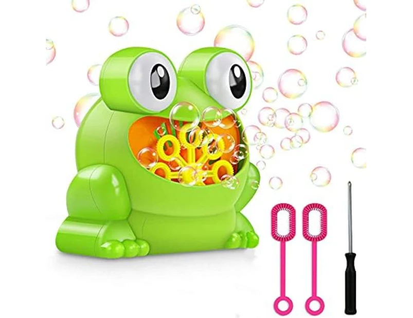 Automatic Bubble Machine With Bubble Concentrate, Bubble Blower Toys for Kids,Frog Bubble Blower