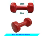3 Pairs Pvc Dumbbell Set Weight - 2kg + 5kg + 8kg - Total 30kg With 1 Free Rack