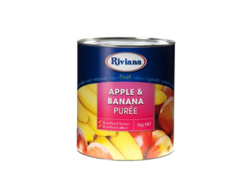 Riviana Puree Apple & Banana 3 Kg Can