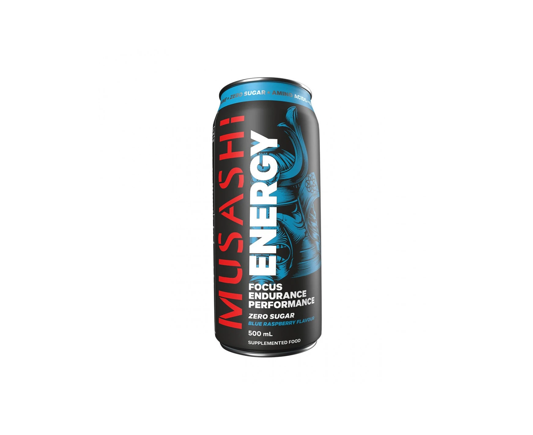 Musashi Energy Drink Blue Raspberry 500ml x 12