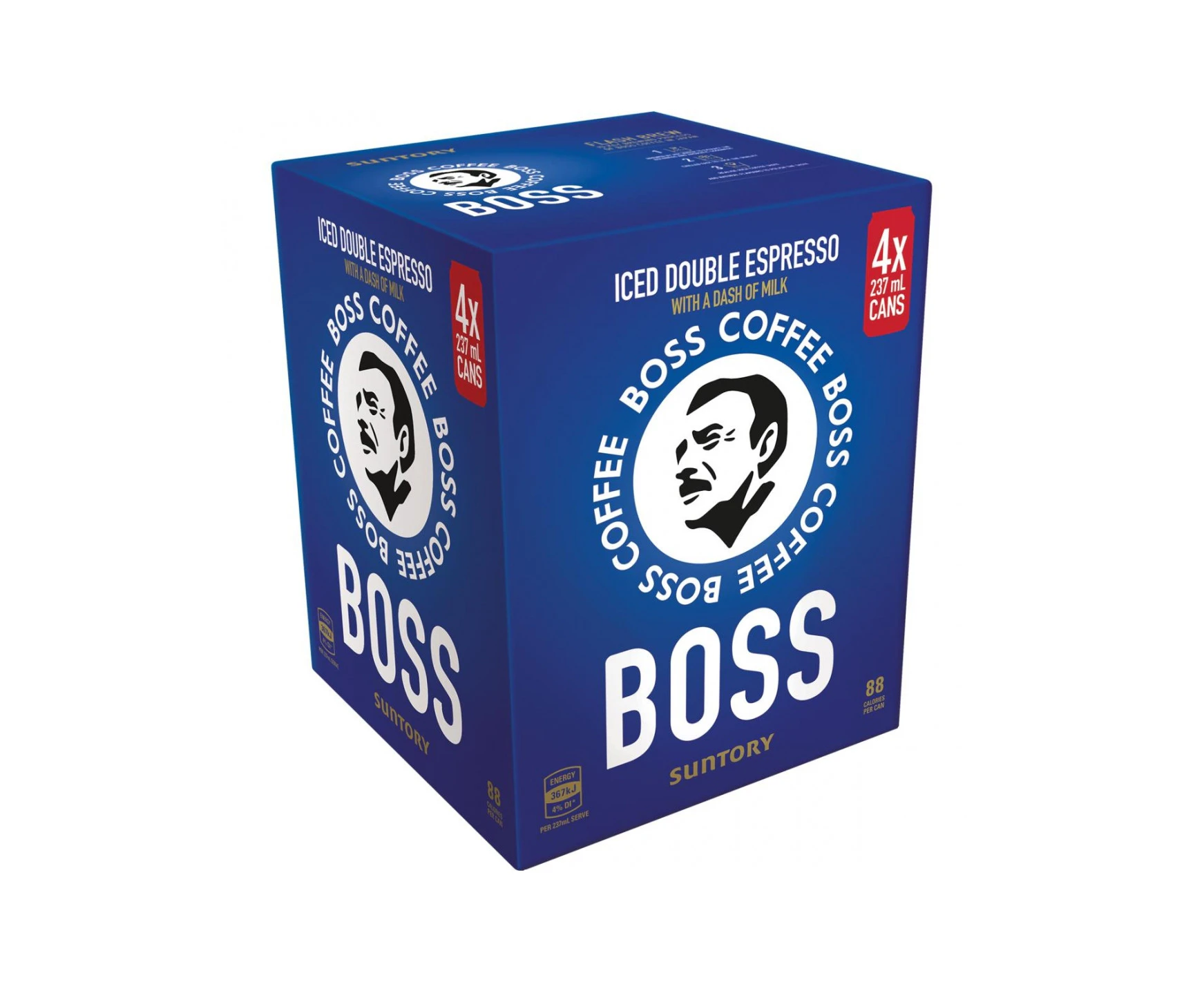 Boss Coffee Iced Double Espresso 237ml 4 Pack x 6