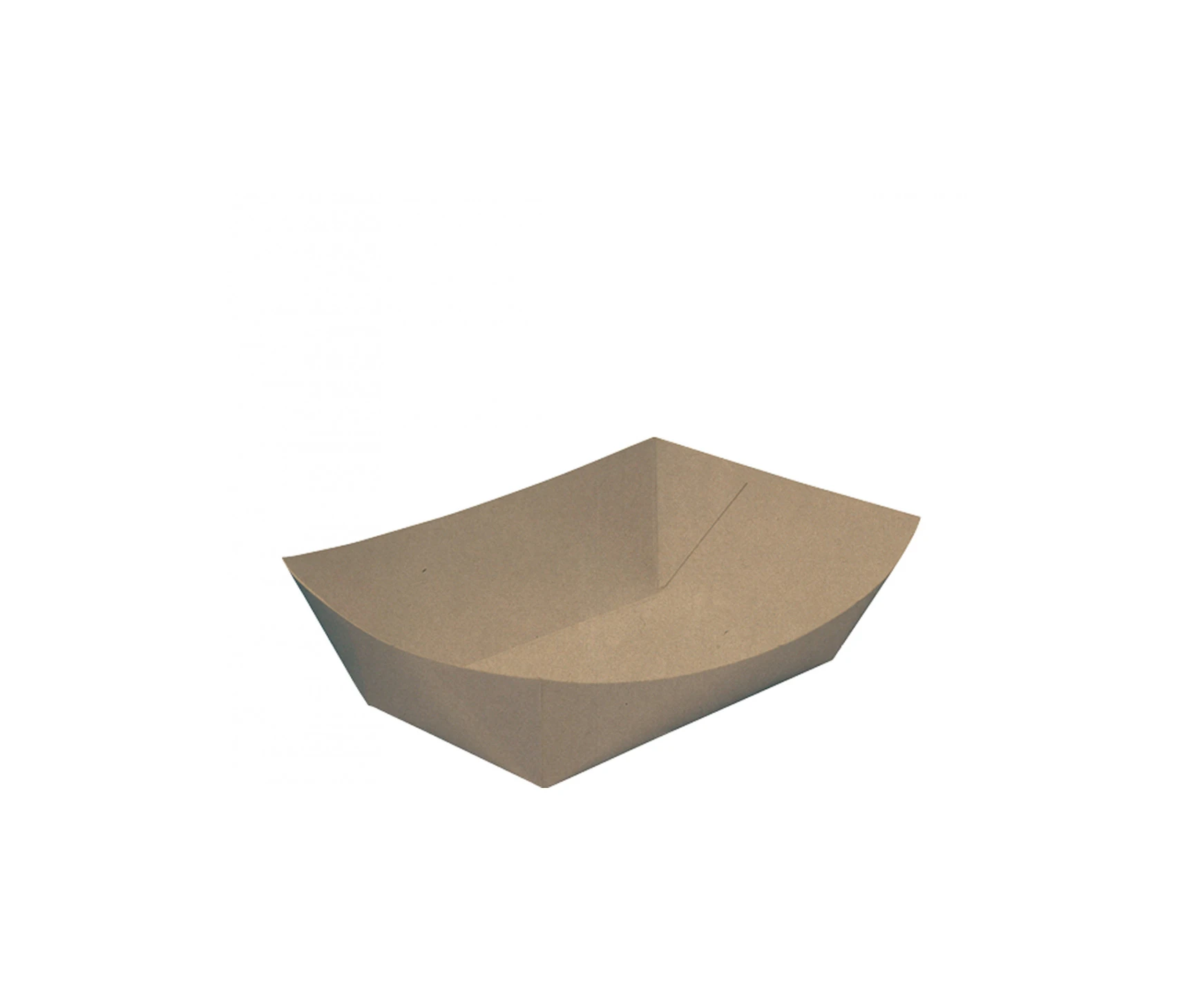 Cast Away Paper Food Tray Kraft Medium 140 mmby 85 mm base, 55 mm high x 1