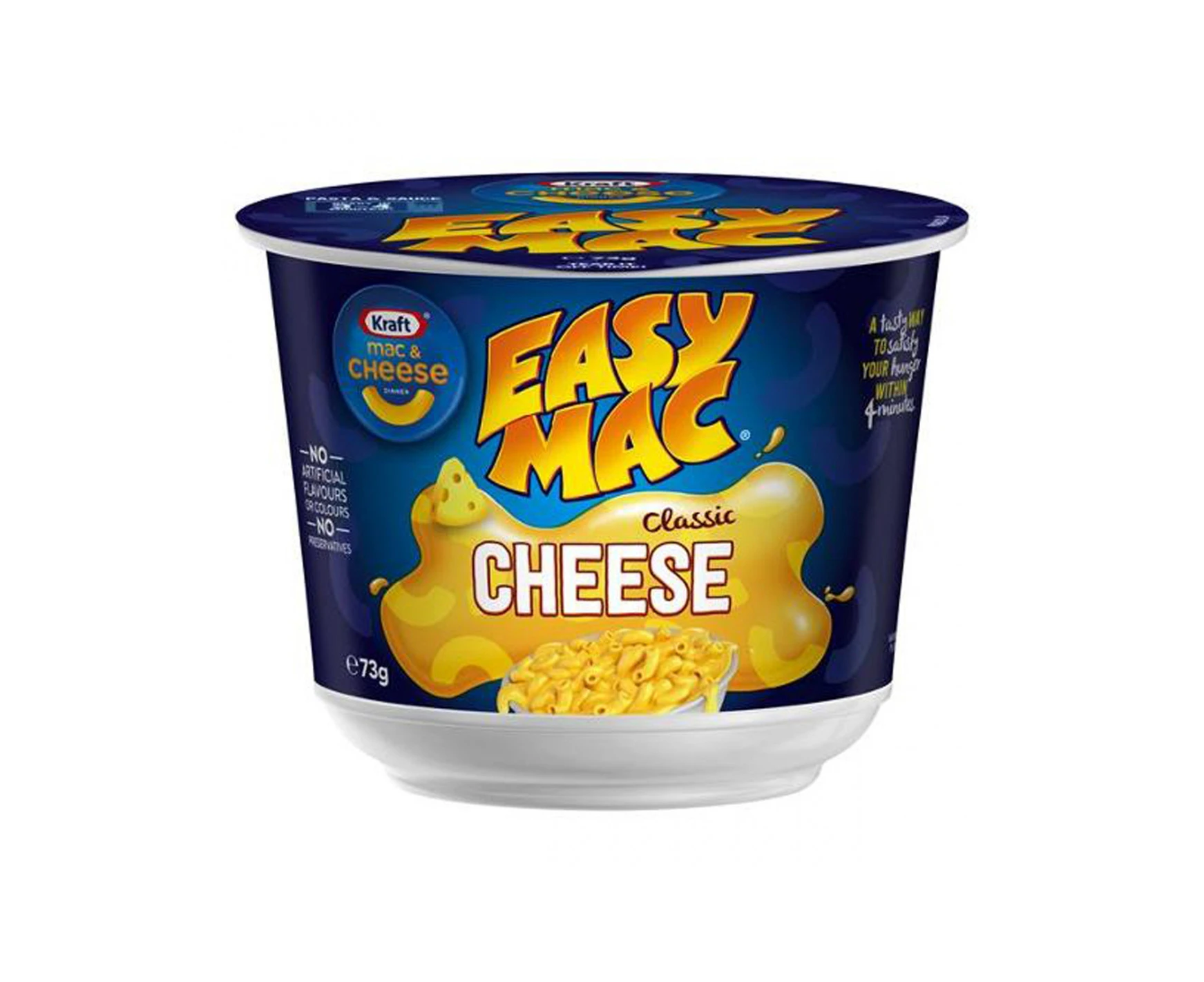 Kraft Easy Mac and Cheese Macaroni Pasta Bowl 73g X 4 Cups