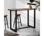 Levede High Bar Table Industrial Pub Table Dining Solid Wood Cafe Desk 120X50CM