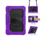 MCC Shockproof Samsung Galaxy Tab S9 FE 10.9" Strap Case Cover X510 X516 [Purple]