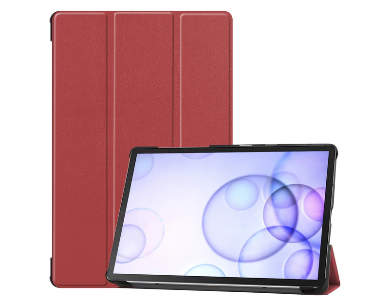 MCC For Samsung Galaxy Tab S9 FE+ Plus 12.4" Smart Case Cover X610 X616 [Red Brown]