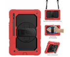 MCC Shockproof Samsung Galaxy Tab S9 FE 10.9" Strap Case Cover X510 X516 [Red]