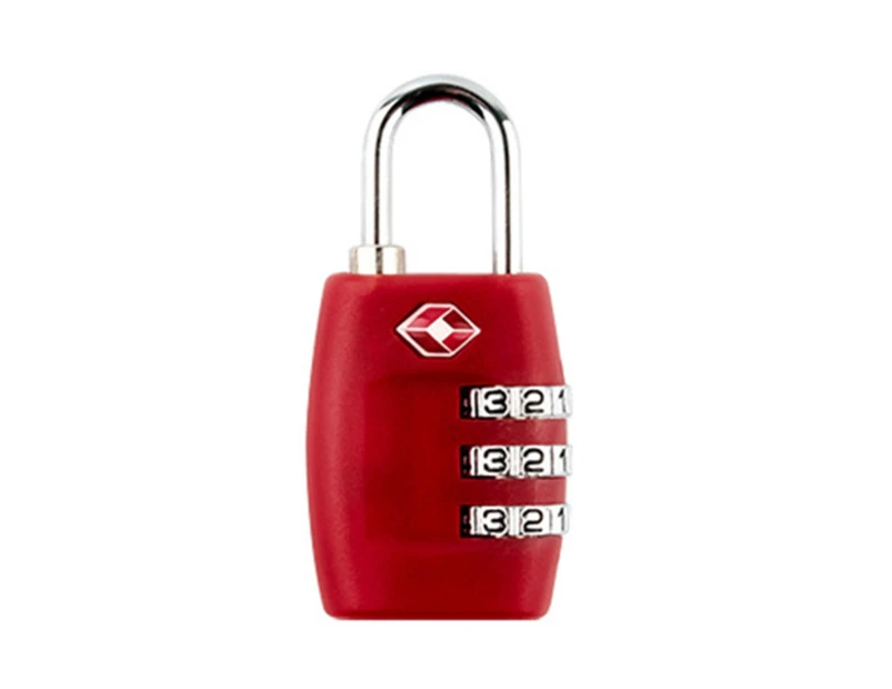 Travel Locks TSA Approved Luggage Combination Locks Durable 3-Digit Security Padlock Travel Accessories for Lockers Bags - Red