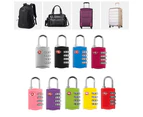 4-Digit Security Padlock Travel Locks TSA Approved Luggage Combination Locks Durable Travel Accessories for Lockers Bags - Pink