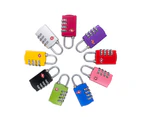 4-Digit Security Padlock Travel Locks TSA Approved Luggage Combination Locks Durable Travel Accessories for Lockers Bags - Purple
