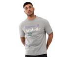 Russell Athletic Men's Serif Athletic Tee / T-Shirt / Tshirt - Concrete