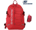 Skechers Santa Monica 1 Section Backpack w Laptop Pocket Travel Bag - Red