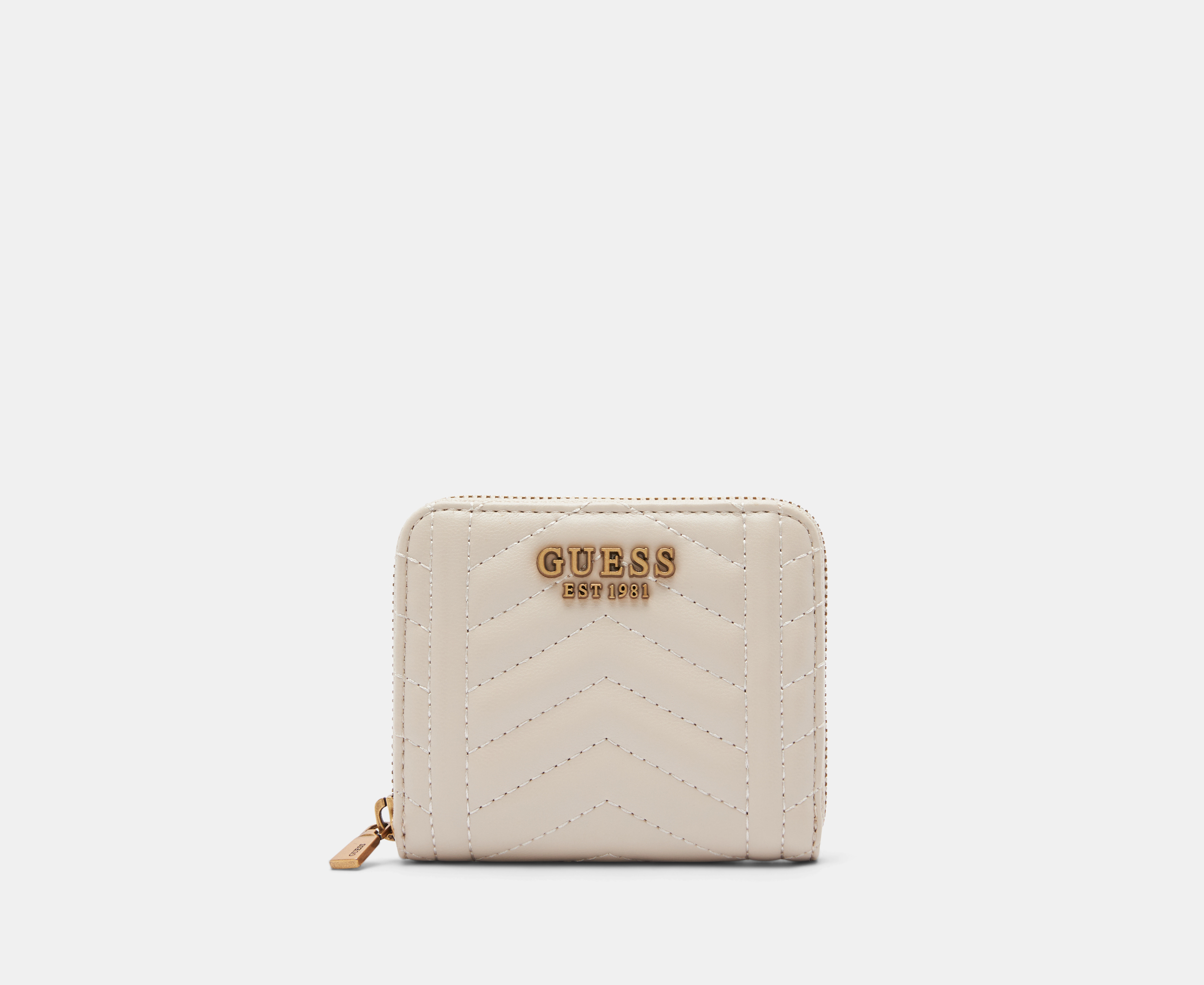 GUESS Lovide Small Zip Around Wallet - Stone | M.catch.co.nz