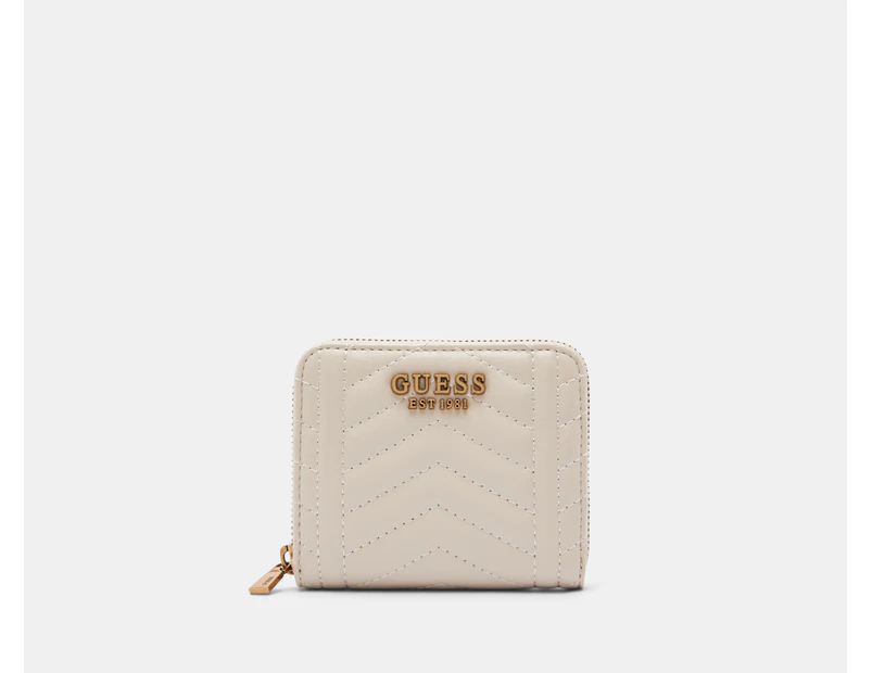 GUESS Lovide Small Zip Around Wallet - Stone