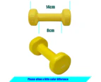 6 Pairs Pvc Dumbbell Set Weight - 1-2-3-4-5-6kg - Total 42kg With 2 Free Racks