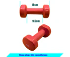 6 Pairs Pvc Dumbbell Set Weight - 1-2-3-4-5-6kg - Total 42kg With 2 Free Racks