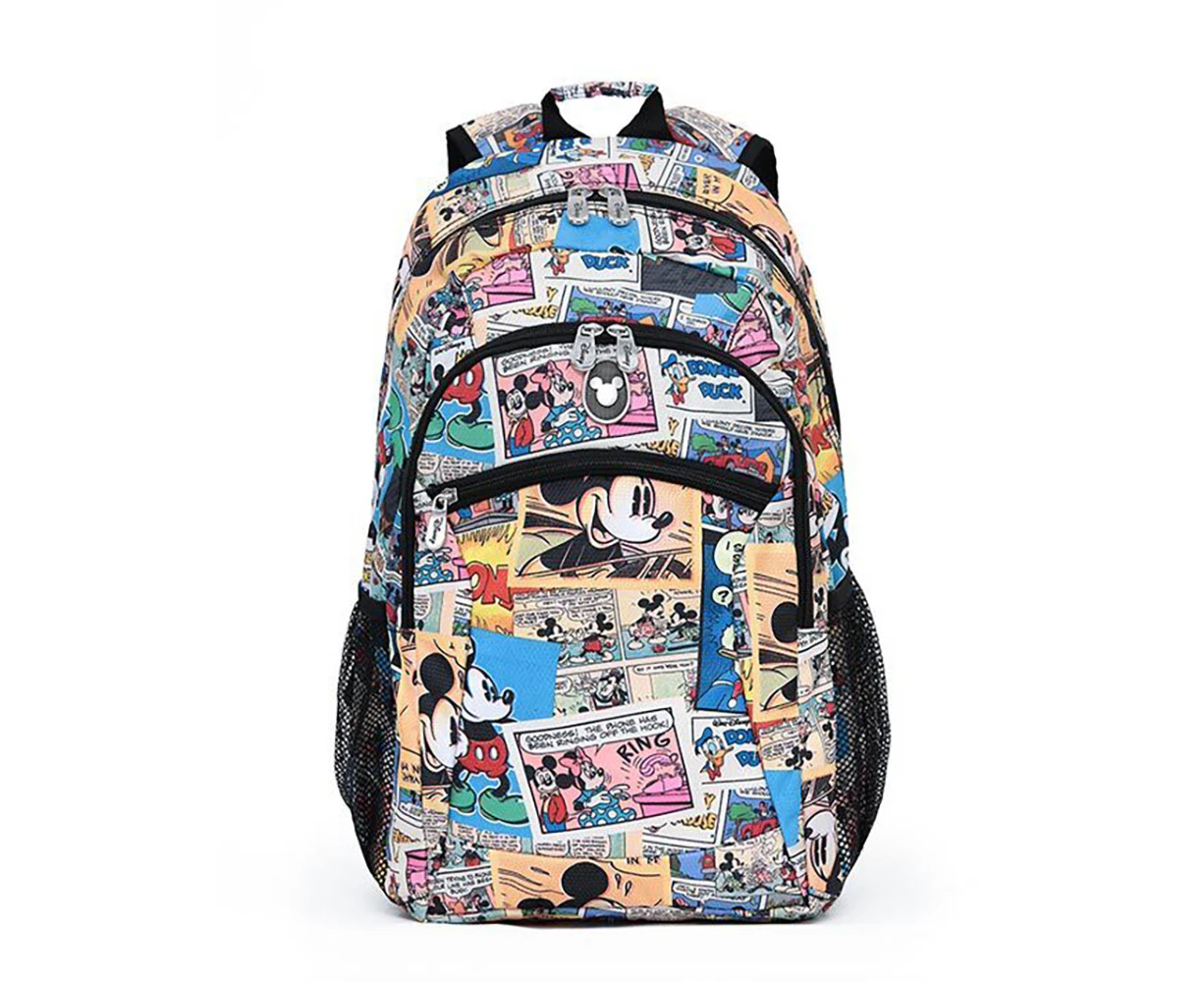 Disney Laptop Shoulder Travel Backpack Bag 45x32x22cm Comic Collage Pattern