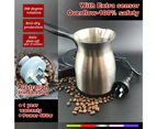 Electric Turkish Greek Arabic Coffee Maker Pot Automatic Sensor Anti Overflow - Stainless steel