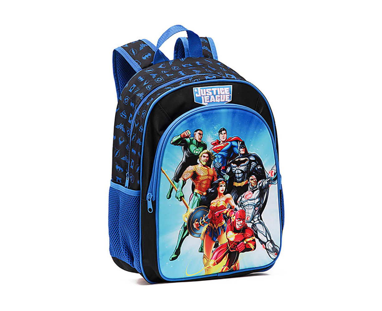 Justice League 3D EVA Kids/Childrens School Backpack Bag 38x28x16cm Blue