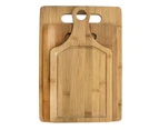 4pc Davis & Waddell Essentials Bamboo Cutting/Chopping Board With Stand Set