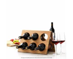 Alex Liddy Slate & Co Acacia Small 6 Bottle Wine Rack Size 35X13X24cm