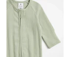 Target Baby Organic Cotton Pointelle Zip Coverall - Green