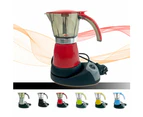 Electric Coffee Maker Espresso Machine Italian Classic 6 Cups Auto Power - Black