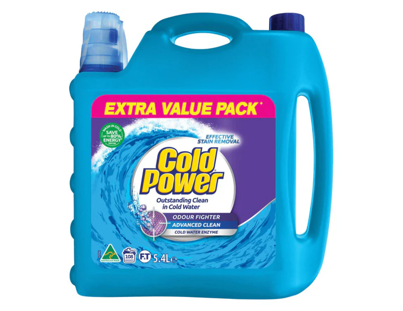 Cold Power Odour Fighter Advanced Clean Front & Top Loader Laundry Liquid 5.4L