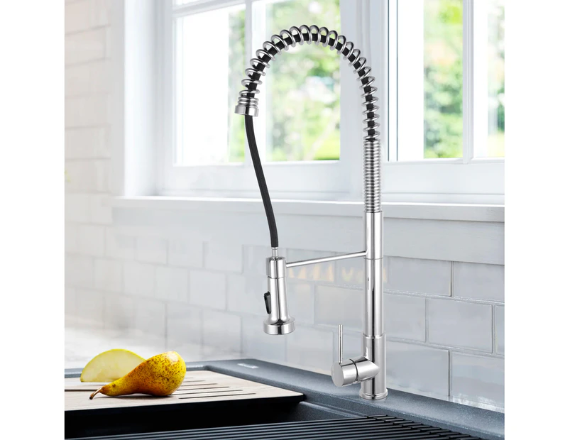 WELS Kitchen Tap Pull Out Mixer Taps Sink Basin Faucet Spring Swivel Chrome