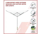 Clothes Airers 4 Arm Rotary Airer Outdoor Washing Line Clothes Dryer 50M Length