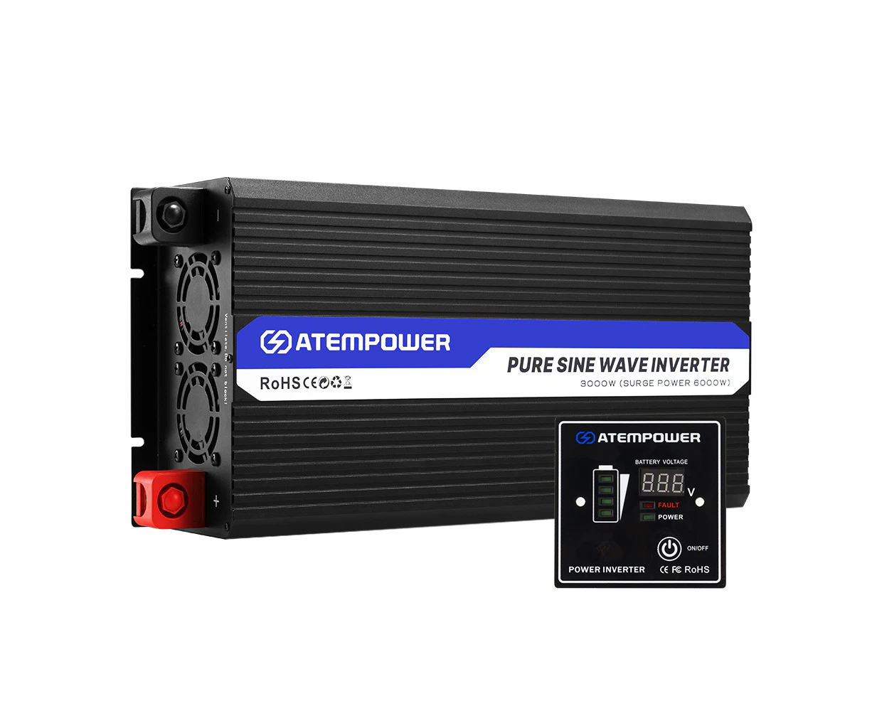 Atem Power 3000W-6000W Pure Sine Wave Power Inverter 12V To 240V Car Caravan Camping Boat