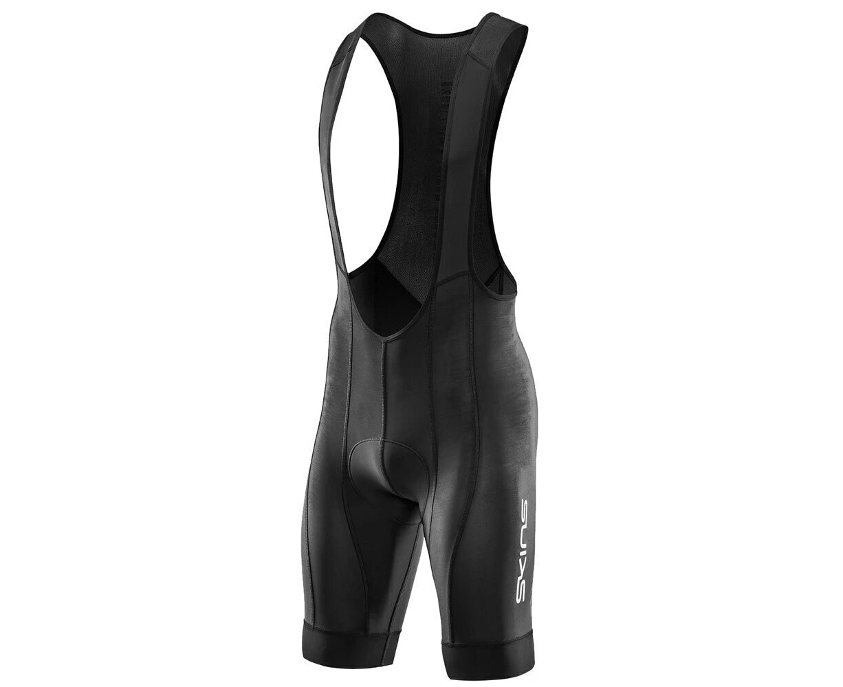 SKINS Cycle/Cycling SPF50+ Men's Heritage Bib Shorts Bike Sportswear Black - Black