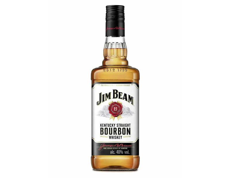 Jim Beam White Label 40% Kentucky Straight Bourbon Whiskey 1l