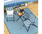 Costway 3pcs Patio Bistro Set Outdoor Conversation Settings Folding Dining Furniture Home Balcony Yard