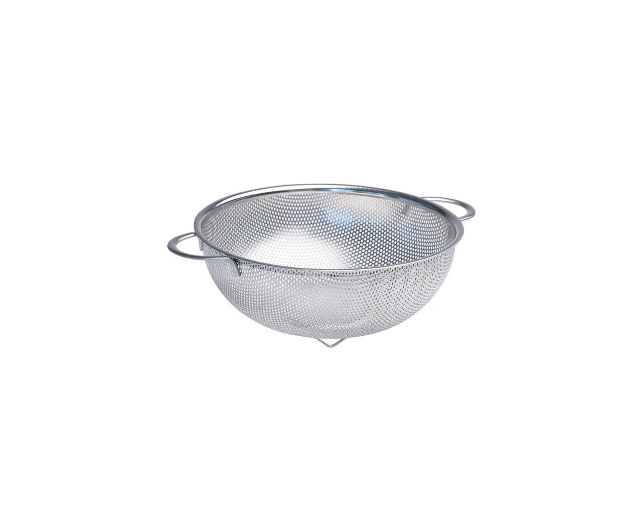 Cuisena Perforated 22cm Stainless Steel Colander Strainer Basket w/Handle Silver