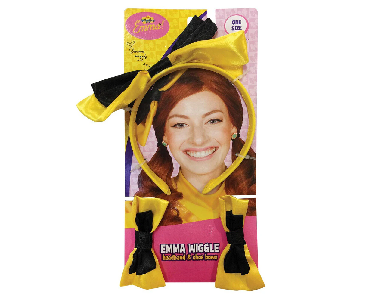 The Wiggles Yellow Wiggle Headband & Shoe Bows Costume Party Accessory Child