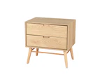 Artiss Bedside Table 2 Drawers - GINO Pine