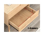 Artiss Bedside Table 2 Drawers - GINO Pine