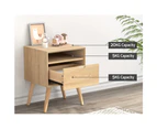 Artiss Bedside Table 1 Shelf and Drawer - GORR Pine