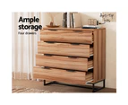 Artiss 4 Chest of Drawers Tallboy - NOCHE Rust Oak